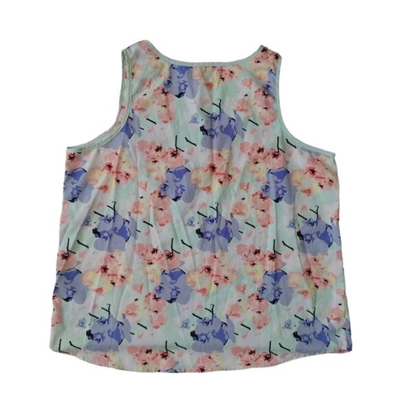 Adam Levine Colorful Pastel Flowers Lightweight Sleeveless Blouse Women's Large - Picture 2 of 12